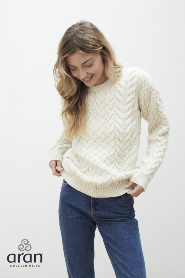 Aran Woollen Mills SuperSoft Merino Cabled Sweater