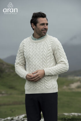 Natural Super Soft Merino Aran Sweater