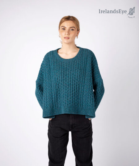 Sorrell-Cropped-Aran-Sweater-in-Aquamarine