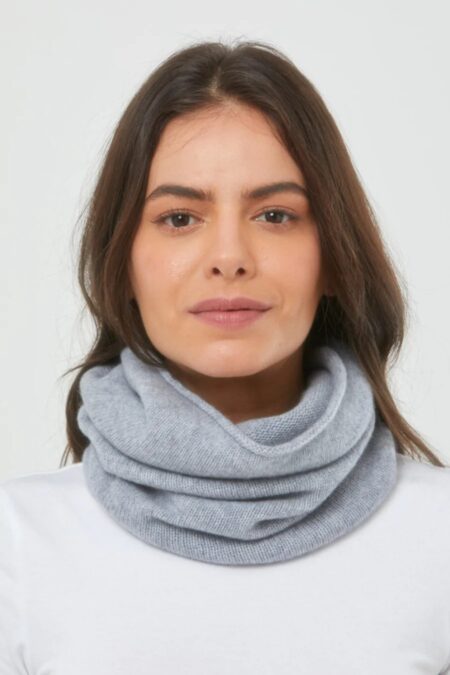 Cashmere Snood in Light Grey
