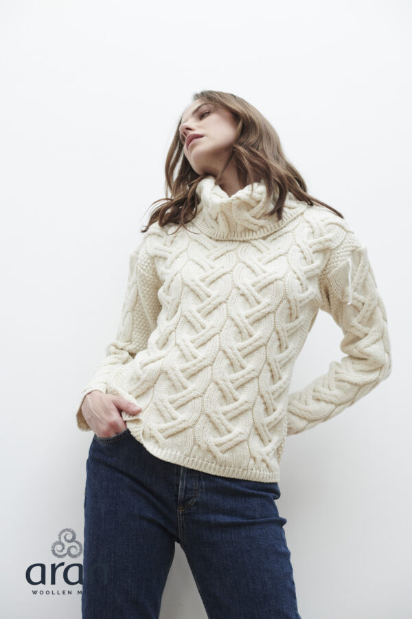 Super Soft Merino Cable Sweater - Natural