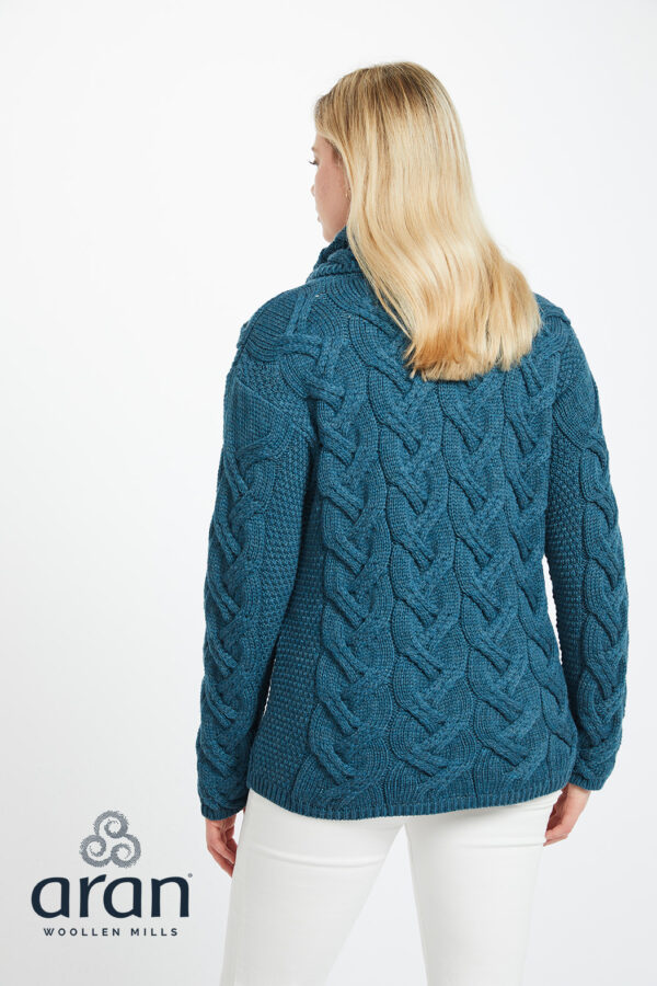 Super Soft Merino Cable Sweater - Irish Sea
