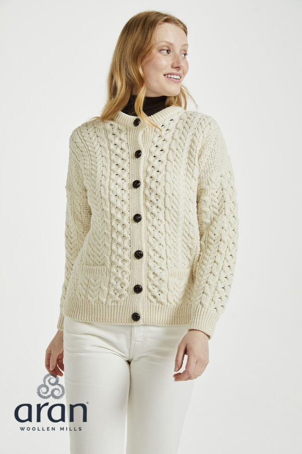 Aran_Woollen_Mills_Lumber_Cardigan_Natural_Studio_Image_Full