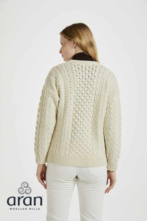 Aran_Woollen_Mills_Lumber_Cardigan_Natural_Studio_Image-Back