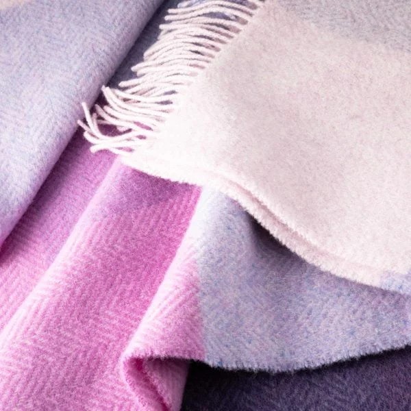 John_Hanly_Cashmere_Merino_Throw_Lavender_Purple_Blocks_Close_Up