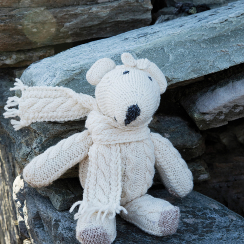 Handknit Aran Teddy Bear