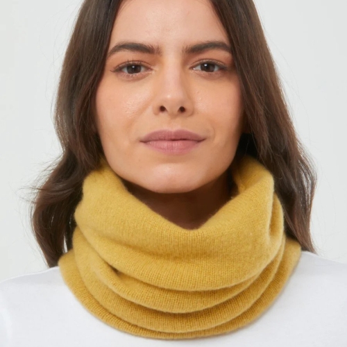 Cashmere Snood in Mustard