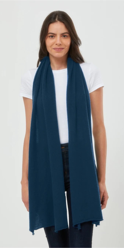 Cashmere Scarf in Navy