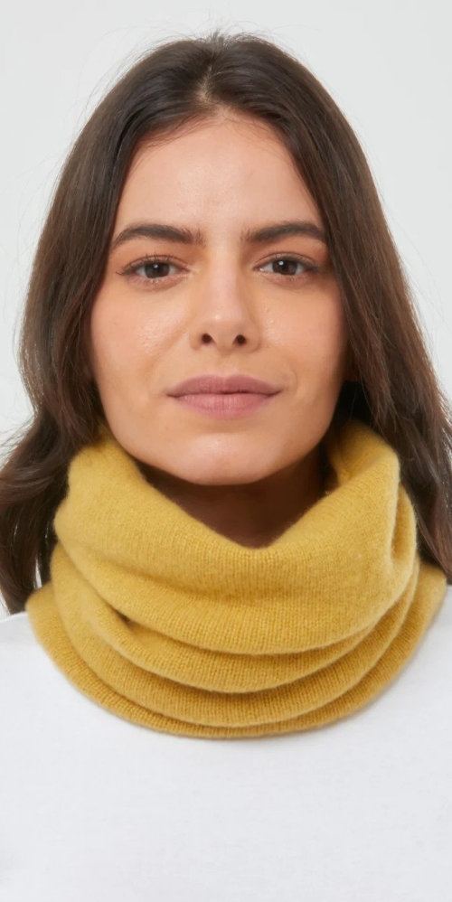 Cashmere Snood in Mustard