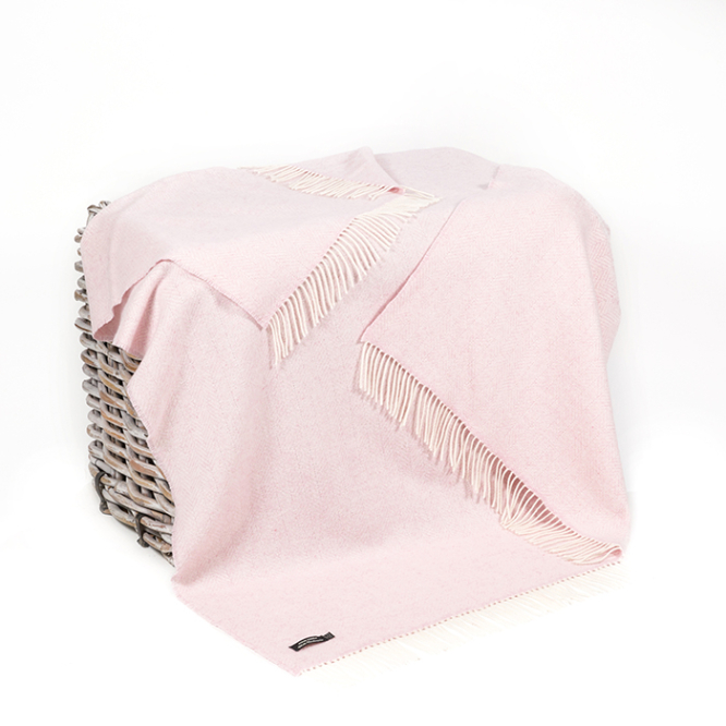 Baby Pink Cashmere Throw